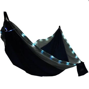 Najlon prijenosni viseća za kampiranje i putovanja s pozadinskim osvjetljenjem, za 2 osobe, plava i tamno plava boja, veličine 124 