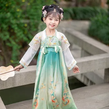 Drevni odijelo djevojčice, djetinjasto i. kineska tradicionalna haljina, haljine za nastupe vile Ханфу, haljina za косплея, haljinu za ples na sceni