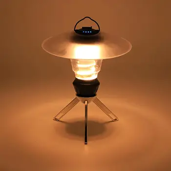 Kompaktna svjetiljka za kampiranje sa tronožac, punjiva preko USB-a, suspendiran svjetlo za ribolov, nestanka struje, planinarenje, kampiranje na otvorenom