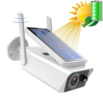 HD 2MP vanjski IR za noćni vid dvostrani audio PIR otkrivanje alarm Solarna baterija punjiva WiFi bežična kamera za video nadzor