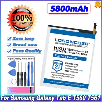 LOSONCOER 5800 mah EB-BT561ABA EB-BT561ABE Baterija Za Samsung GALAXY Tab E 9,6 T560 T561 SM-T560 SM-T567V Besplatni alati