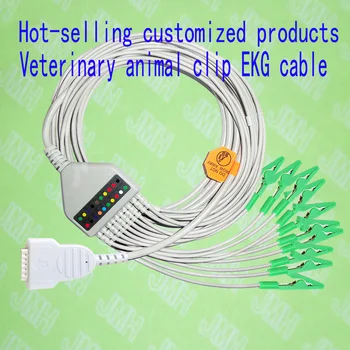 Kompatibilan s spravljenim na narudžbu proizvod Marquette/Hellige MicroSmart, MAC500/1100/1200/ 1200ST veterinarska spona za životinje EKG / kabel s 10 priključaka za EKG