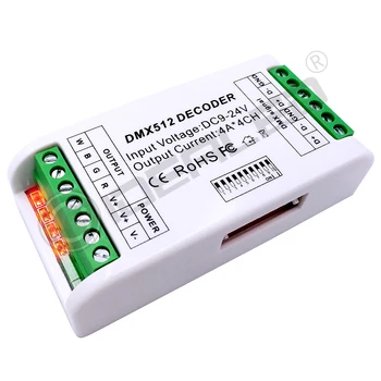 3-Kanalni RGB Kontroler RGBW DMX dekoder 4-Kanalni DMX512 Dekoder DMX kratka upravljački program za DC12V-24V RGB RGBW trake svjetla