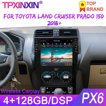 Bežični Carplay Tesla Android za TOYOTA Land Cruiser Prado 150 2018-2019 Auto GPS navigacija Stereo multimedijski uređaj multimedijski player