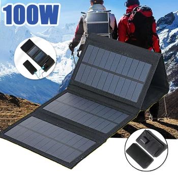 Novi Solarni panel velike veličine snage 100 W, pregibno klizni solarni punjač za mobilni telefon, napajanje za kampiranje, solarna baterija, sunčeva svjetlost
