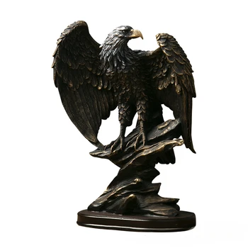 Lik orla od smole snažan ukras kuće za dnevni boravak Kip američkog orla za uređenje radne površine Dekoracija stola