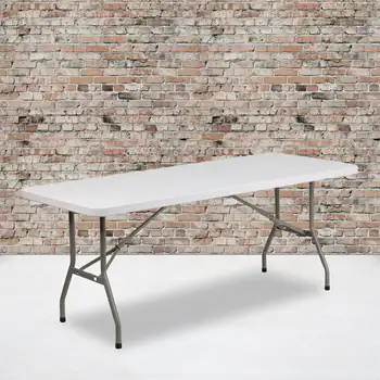 Sklopivi stol od гранитного bijele plastike 6-noga dizajna
