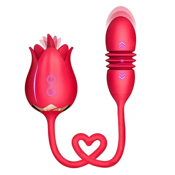 Rose vibrators wibratory z językiem lizanie wibratory kobiety G Spot stymulacja brodawki akumulator łechtaczki