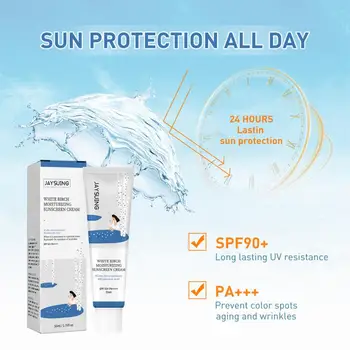 50 ml березового soka Hidratantna krema za sunčanje krema Za blok Spf Gel-krema za izbjeljivanje lica, štiti kožu Njegu kože lica