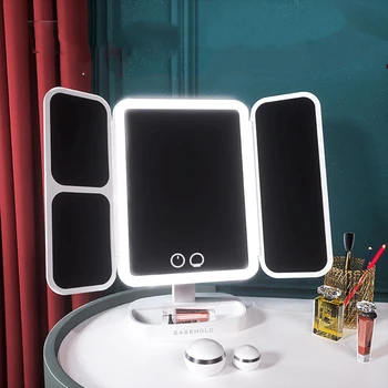 Ogledalo za šminkanje svjetiljka za pohranu, radna površina inteligentni, kozmetičko ogledalo s podesivim zatamnjenje, туалетное ogledalo USB