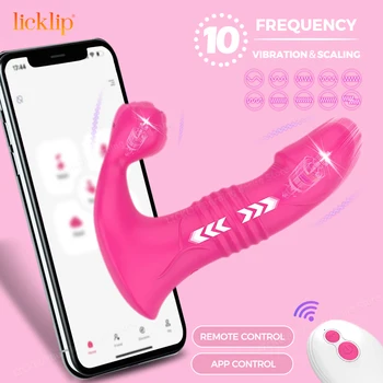 LICKLIP Push Vibrator G Spot Control App Gaćice Vibrator Punjiva Dildo Vibrator Stimulacija Klitorisa Seks Igračka za Žene