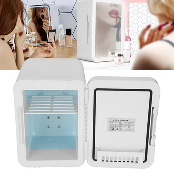 4-litreni mini-hladnjak za kozmetiku s rashladne centralno grijanje zamrzivačem sa ogledalom za šminkanje (zidni utikač EU 220)