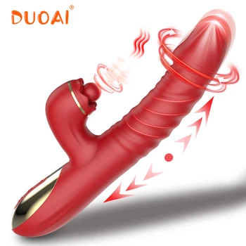 Zec Push Rotirajući Vibrator za G-Spot Tapkanje za Žene 3 u 1 Stimulator Klitorisa Dildo Robu za Odrasle Seks-Igračka za Žene