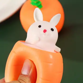 Igračke za cijeđenje šalice s okusom mrkve zečica, slatka crtani igračke za ublažavanje stresa, dječji anti-stres senzorne igračke-непоседы, tlačne igračke, pokloni