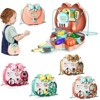 4 stila, torba za role-playing igre igračke za dječake i djevojčice, imitacija hrane, šminka, doktora, kuhinja, plastičnu igračku igre skup