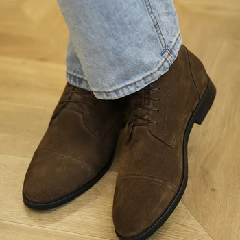 Kaubojske čvrste muške cipele od kože kravlja koža, kvalitetne muške čizme Martin čipka-up, novo 2023 godine, jesensko-zimske čizme, ulica cipele