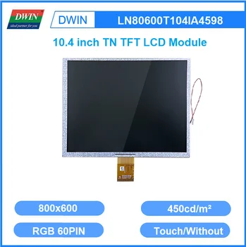 DWIN 10,4 Inča 800x600 450 Svijetle RGB 60PIN TFT LCD zaslon Modul Zaslon Osjetljiv Zaslon Osjetljiv na dodir Kapacitivni LN80600T104IA4598
