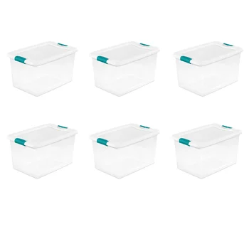 Стерилизуйте 64 Qt. Kutija s ugriz, bijeli set od 6 kutija za skladištenje
