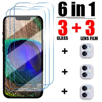 kaljeno Staklo 6в1 za iPhone 13 12 11 Pro Max Mini-Film za objektiv Kamere za iPhone X Xs XR Max 7 8 6 6S Plus SE 2020 Glass
