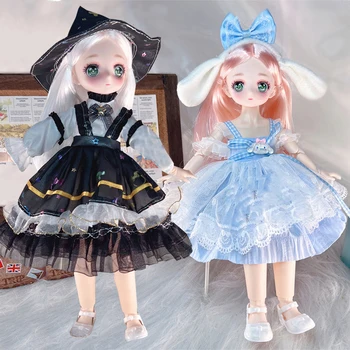 30 cm lutka princeza s anime lice ili zamjena odjeće moderan haljinu u stilu Лолиты 1/6 BJD skup lutke za djecu i djevojke poklon igračka