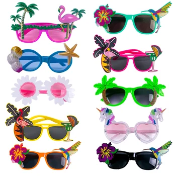 Havajski Sunčane Naočale za Tropske Zurke U obliku Voća Flamingo, Ananasa, Naočale u obliku godišnjeg Luau, Ukras Za bazene, Plaže, Zurke, Zabavne Naočale