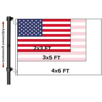 Trajni zastave sa zaštitom od navijanje, robustan, zaštićen od rđe metalni, crni komplet za flagstaff, jednostavan za korištenje stalak za zastave, oprema za ulice