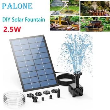 Solarni izvor pumpa PALONE 2,5 W, sa 6 prilozima i 4-noga vodovodne cijevi, pumpa za solarne energije za kupanje ptica, ribnjak, vrt i drugih mjesta.