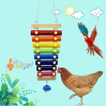 Ptice, šarene viseći ксилофон igračka kavez, pribor sa zvončićima za piletinu, ptica, papagaj, valovite попугайчиков