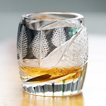 Japanski Umjetnosti s Kristalne čaše za viski Edo Kiriko je Idealan za viski, burbon i koktela dvo-boja Čaše 1pc