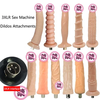 Razne seks-strojevi 3XLR mlaznice dildo na присоске Masturbacija je seks u ljubavnoj rublja za žene Muški par
