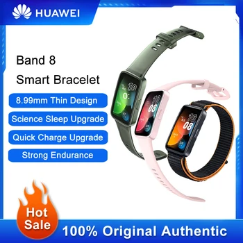 Pametna narukvica Huawei Band 8, ultra tanki dizajn, znanstveno praćenje sna, dugi vijek trajanja baterije, praćenje zdravstvenog stanja, sportske pametni sat