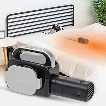 Prijenosni topliji za deke za grijanje kreveta i kauča, s pištolj za sušenje cipela, быстросъемная, crne boje