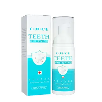 Муссовая Mousse pasta za zube za izbjeljivanje zubi Duboko čišćenje 50 ml Uklanja mrlje iz usta Alati za njegu zubi Četkica za zube Pjena Fresh V1I9