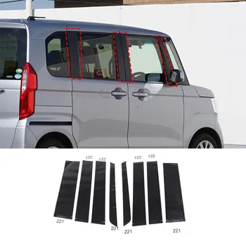 Za Honda N-BOX 2017-2021 PVC Polivinil klorid Karbonskih Vlakana Stil Vozila Srednja Satna A Satna B Satna Dekorativna Naljepnica