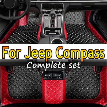 Auto-tepisi za Jeep Compass 2021 2022 Tepiha jastučići za stopala, Pribor Detalji u unutrašnjosti Vodootporne zaštitne prostirke Auto kontrolna ploča