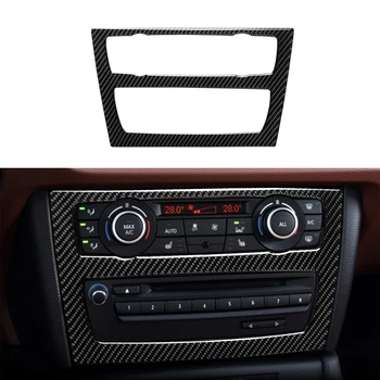 Auto centralno upravljanje, ploča za klimatizaciju, dekor, oznaka, naljepnica za BMW X1 E84 2011-2015, pribor za unutrašnjost automobila, karbonskih vlakana
