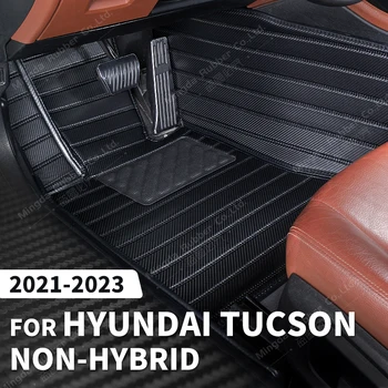 Običaj Tepisi Od Karbonskih Vlakana Za Hyundai Tucson Non-hybrid 2021 2022 2023 Nogama Tepih dodatna Oprema Za Interijer Auto