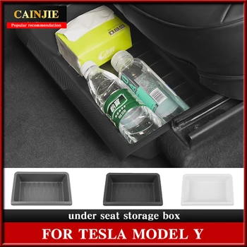 Za Tesla model Y 2023 Pretinac ispod sjedala, organizator velikog kapaciteta, torbica od войлочной tkiva, držač spremnika, pribor za auto interijera