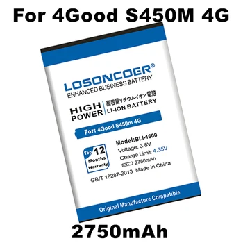 LOSONCOER 2750mAh BLI-1600 za baterije telefon 4 good S450m 4G TLI-1600 + Brza dostava