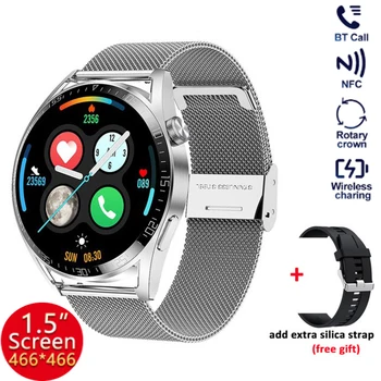 NFC Smartwatch Ženski Ručni Satovi Muški Satovi, GPS Tracker Fitness Narukvica Za Xiaomi Redmi Note 10 Pro Samsung Galaxy Z Flip 4 