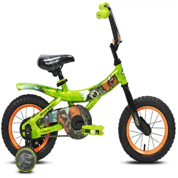 ™ 12-inčni bicikl Raptor za dječake s trening točak, zelena i narančasta