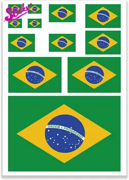 LJEPLJIVE zastave Brazila, ikona marke, naljepnica za auto, Preslikač, dekor, Motocikl, bicikl, кемпинговый prtljažnik, Gitara, laptop