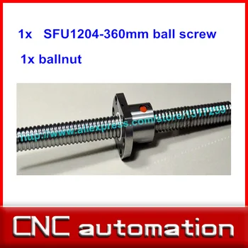 Loptu vijak RM1204 SFU1204 L = 360 mm, ili 330 mm, ili 345 mm, ili 350 mm, Urušeni loptu vijak s jednom maticom za detalje CNC