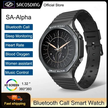 Trendi ženski smart-watch-asistent, Bluetooth-poziv, HD 360 * 360, puni zaslon osjetljiv na dodir, zdravi monitor, monitor kisika u krvi, sat
