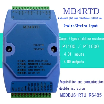 MB4RTD 4-kanalni PT100 PT1000 izuzetno RTD toplinu modul za prikupljanje podataka o temperaturi modbus RS485