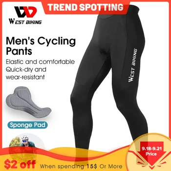 WEST BIKING, gospodo biciklističke hlače s postavom, MTB, шоссейный bicikl, enduro-hlače, sportske kompresije hulahopke, proljeće-jesen odjeća za biciklizma