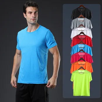 Muška majica za trčanje, prozračna быстросохнущая sportska majica za nogomet, majice za trčanje u fitness dvorani, ženska sportska odjeća s logotipom na red