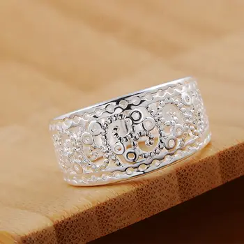 Veleprodaja prsten s privjescima od 925 sterling srebra, slatka je za žene, dar za svadbene zurke, Luksuzna klasik