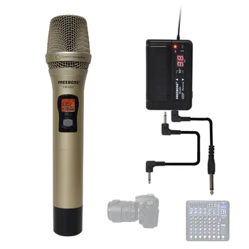 FREEBOSS FB-U03-2M 1 Način 100 kanalni Metalni Ručni Odašiljač Bežični Mikrofon Kamera Mikrofon Večernje Karaoke Mikrofon