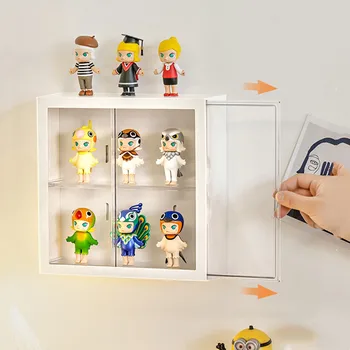 Zidni ormarić za igračke, akril kutija za pohranu Bubble Mart, prašinu stalak za lutke s poklopcem